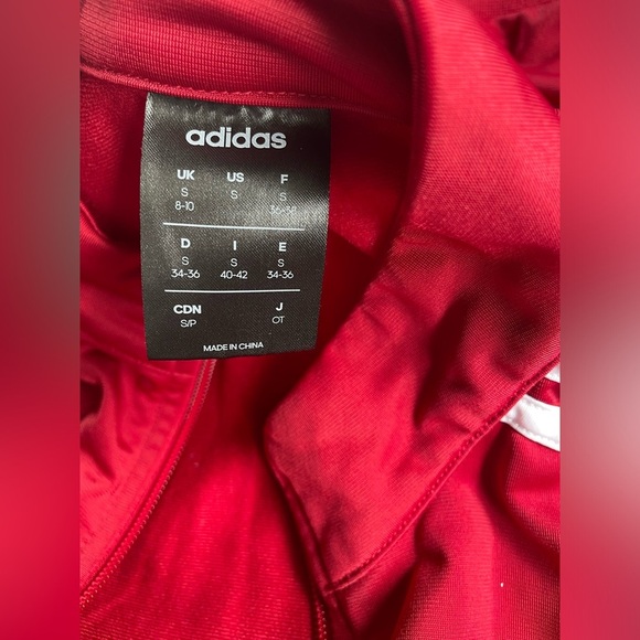 Adidas Women’s Essentials Zip Front Brick Red Track Jacket, Size Small - Picture 6 of 9